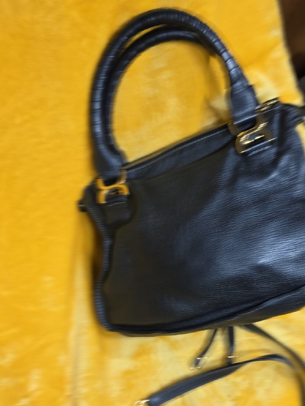 CHLOE Marcie Black Leather Women's Satchel Handbag - Picture 3 of 10